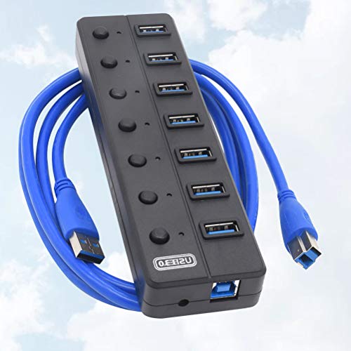 Mobestech Distribuidor de cabo durável Adaptador USB3.0 Conversor de hub USB de 7 portas de alta vel