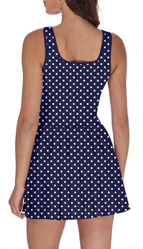 Image of NIASHOT Athletic Dress for Women with Shorts Sleeveless Womens Golf Dress | Pleated skirt with shorts, Vacation dresses, Graduation dresses, Pilates fashion clothing, Country concert outfits for women