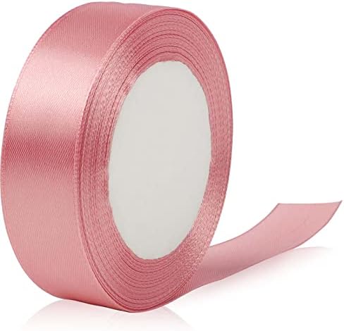 Ribbon, Syhonic Satin Ribbons for Crafts Christmas Ribbon Full Gifts Birthday Party Weddings Scrapbooking Decor Flower Arranging (Red, 25mm)