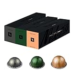 Nespresso Vertuo Coffee Pods Variety Pack - 30 Capsules (3 sleeves) Includes 10 Stormio, 10 Fortado, 10 Stormio Coffee Pods