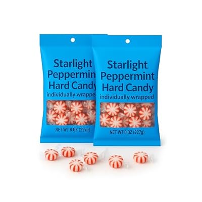 Starlight Peppermints Hard Candy, Individually Wrapped Discs, Party and Holiday Treats, Mint Flavor, (2 Pack)
