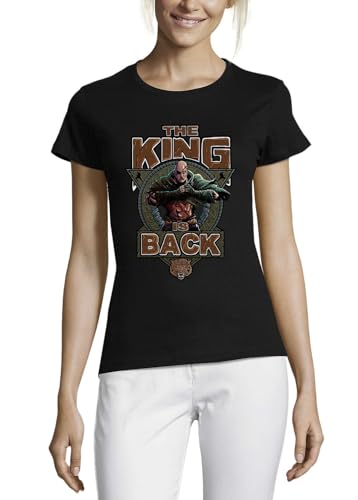 T-shirt coton noir femme King is Back anti-déformation