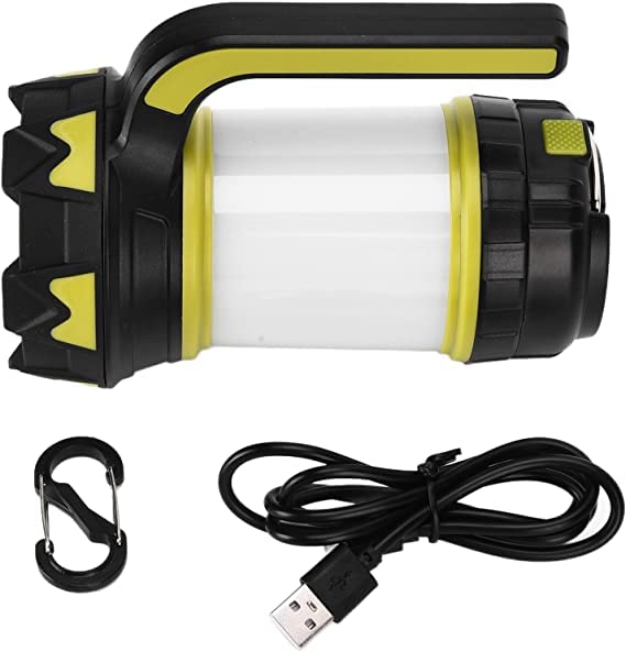 FLYTOP Multi Functional Camping lamp | LED Searchlight | Tent Lantern | USB Rechargeable Torch | Lithium Battery Torch| Security Guard Light