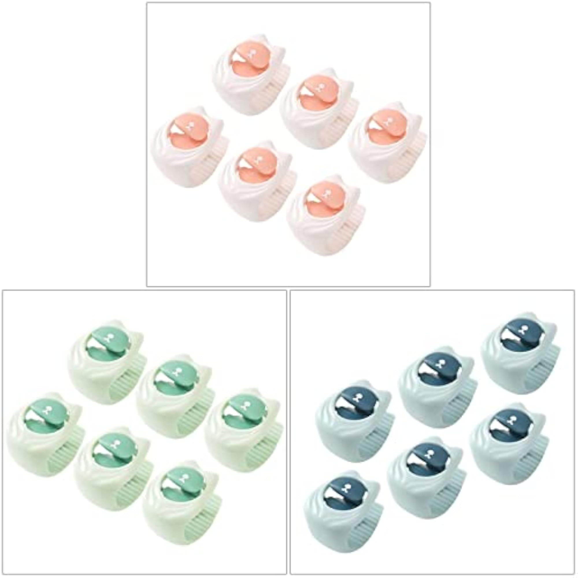 6x Needle-Free Det Cover Clips, Comforter Fasteners