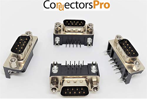 Conector DB9 macho ángulo recto para PCB, pack 10 miniatura 2