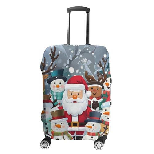 Anti-Scratch Luggage Cover Many Snowmen Printed Luggage Case Protector Washable Suitcase Covers Elastic Suitcase Protector for Size L (26-28 inches) Luggage