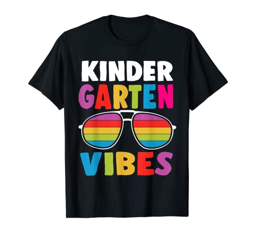Kindergarten Back To School Sunglasses Vibes Retro First Day Maglietta