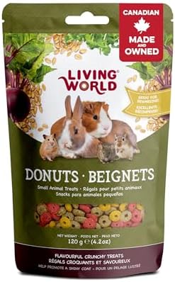 Living World Canadian Rabbit and Guinea Pig Donut Treats - 120g