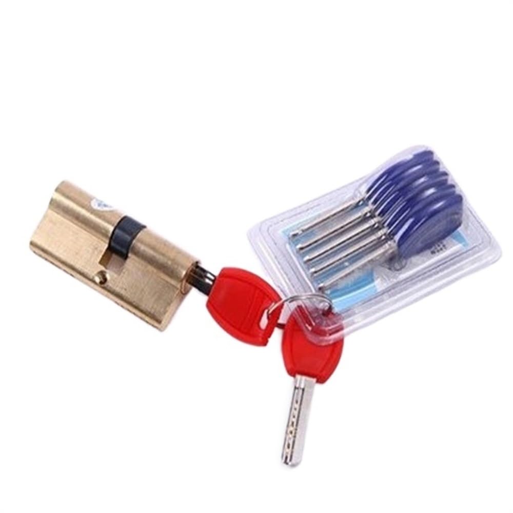 Barrel Lock 65-105MM Door Cylinder Security Hardware Offset Lock AB Key Anti-Theft Entrance Brass Extended Core Custom(95(32.5-62.5))
