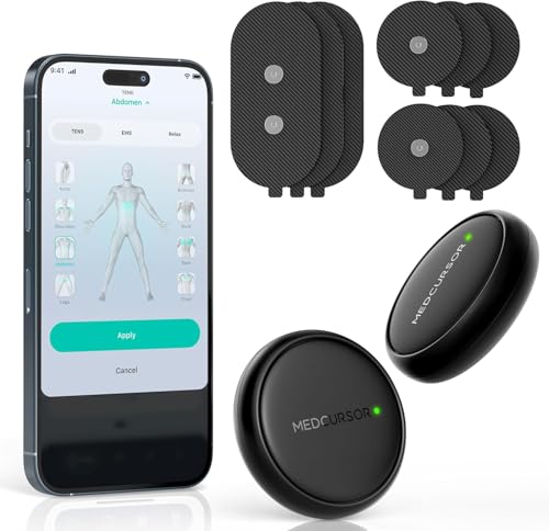 Medcursor TENS Unit Muscle Stimulator - Wireless 3-in-1 Dual-Channel EMS Machine with App Control &...