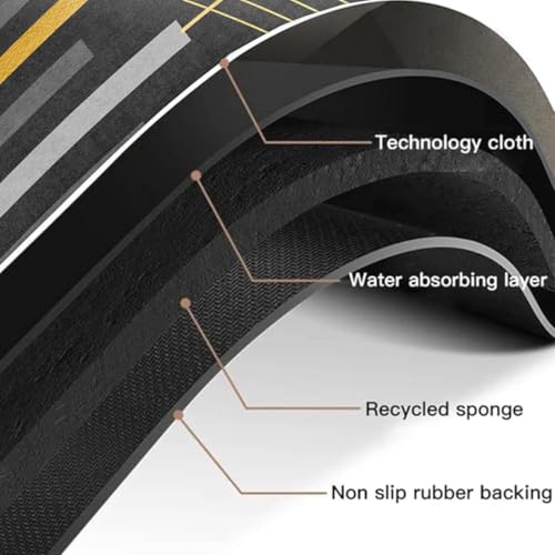 Image of Kitchen Anti Slip Mat for Floor, Waterproof Washable Kitchen Mats, Non Slip Kitchen Floor Mats for Home, Soft Mats for Kitchen, Kitchen Mats for Floor Anti Slip (4 LINE- Abstract)
