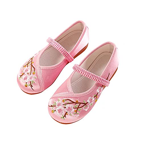 Stunner Girls Mary Jane Flat Shoes Embroidered Princess Dress Shoes Slip on School Party Flats(Toddler/Little Kids/Big Kids)4