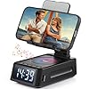 Gifts for Men Women, Phone Stand with Bluetooth Speaker&Clock, Birthday Gifts for Him, Phone Holder with Wireless Speaker, Ideal for Dad Mom Husband Boy, Cool Tech Gadget for Men