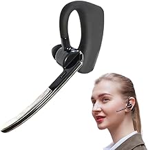 Drumstone -  Bluetooth 5.1 Noise-Canceling Earpiece with Mic | Wireless Hands-Free Headset for Calls, Office, Music | Universal Fit for iPhone, Android | Business Earphone