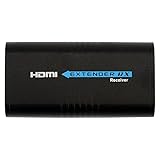 Mirabox HDMI Extender Receiver 400ft Over TCP/IP 1080P Via Rj45 Cat5 Cat5e Cat6 Supports Sky HD Box Laptop PC DVD STB PS4,Black (HSV373 RX Only)