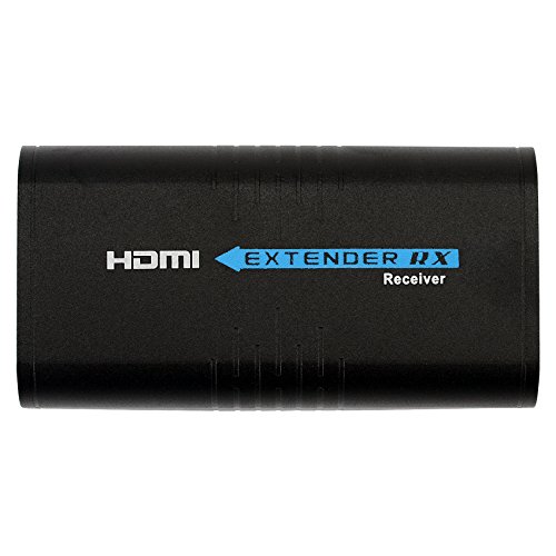 Mirabox HDMI Extender Receiver 400ft Over TCP/IP 1080P Via Rj45 Cat5 Cat5e Cat6 Supports Sky HD Box Laptop PC DVD STB PS4,Black (HSV373 RX Only)