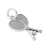 Gewicht: 1,5g TheCharmWorks Sterling-Silber Tennis Charmanhänger  Sterling Silver Charm