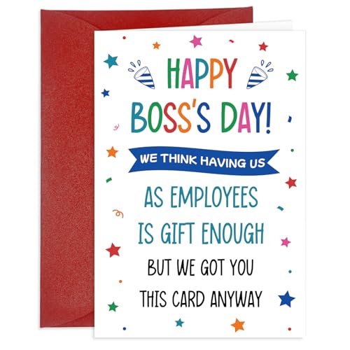 HEYINSHEN ʔ{Xf[J[h Happy Boss Day Card 킢{X̒aJ[h ނւ̃nbs[{X̓̃O[eBOJ[h tӃJ[ht {X}l[W[ٗpҌ