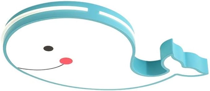 Miniatura 1 de LITFAD Lámpara de techo para niños, lámpara de techo LED para dormitorio, montaje empotrado, lámpara de techo creativa con forma de ballena para