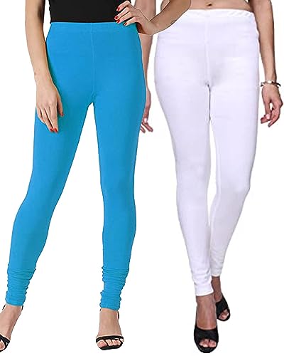 Image of Ultra Soft Cotton Slim fit Solid Color Attractive Casul wear Leggings for Womens - Pack of 2 pcs