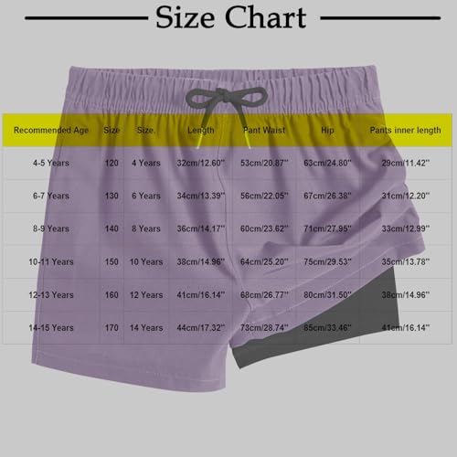 Swim Shorts for Girls Quick Dry High Waisted Trunks with Compression Liner Drawstring Beach Board Shorts Swim Bottoms3