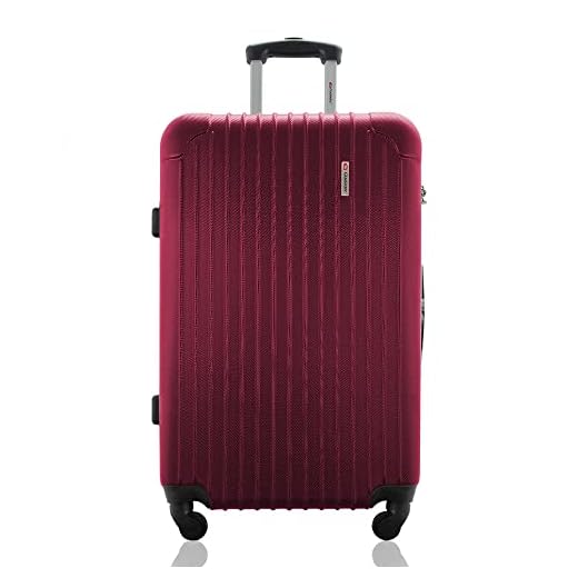 Mala Rígida De Fibra 360° Tamanho Grande - Gladiador - A2G (Cereja)