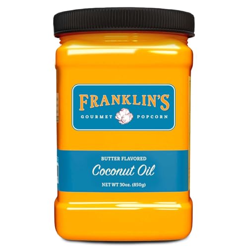 Franklin’s Gourmet Popcorn Butter Flavored Coconut...