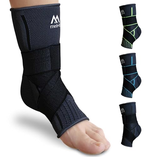 med-fit Stride Flex Chevillère pour homme/femme/enfant : chevillère de compression 4 voies pour le sport et les blessures : soulagement de la douleur de l'arthrite, récupération d'une blessure,