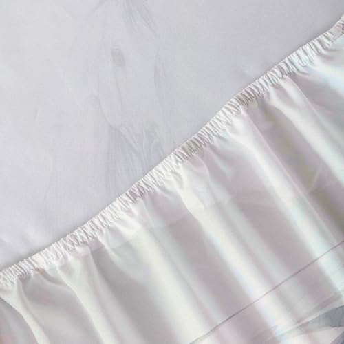 Drap housse en microfibre 180x200 cm blanc imprimé cheval pour grand matelas