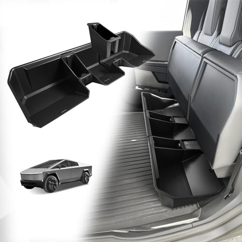 VaultsOnWheels Under Seat Storage Box Fit for 2026 2025 2024 Tesla Cybertruck Accessories Console Organizer Truck Tool Box Custom Fit Detachable Underseat Organizer