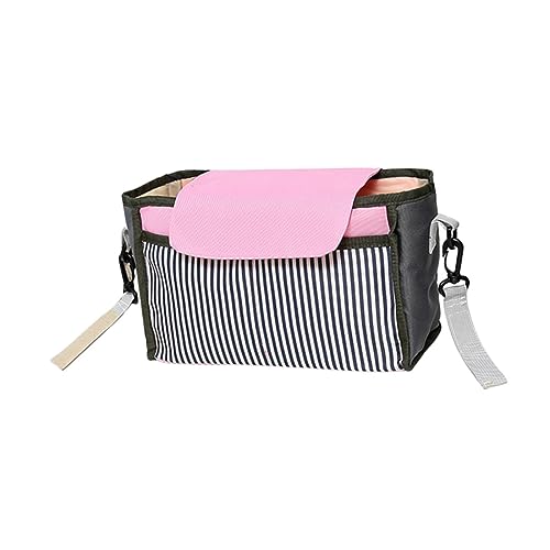BESPORTBLE Large Capacity Stroller Organizer Bag Portable Carriage Storage Bag for Milk Bottles Diapers Cup Holder