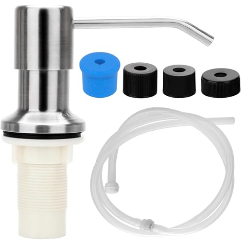 Dispensador de Jabón de Cocina,Dispensador de jabón de Cocina de Acero Inoxidable,Dispensador de Cocina Bajo Encimera con Botella,Dosificador Jabon Detergente para Fregadero
