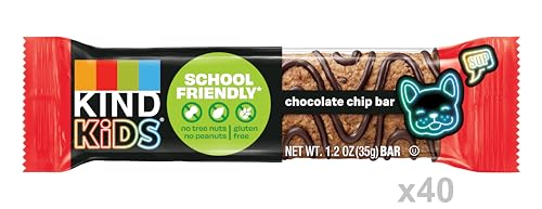 KIND Kids Granola Bars, Chocolate Chip, Gluten Free, Low Sodium, Peanut and Tree Nut Free Snacks, 5g Protein, 40 Count - image 3