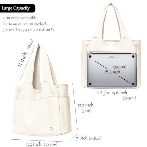 Image of KYALOU Utility Large Tote Bag, Women Casual Shoulder Bags for Work School Gym Beach Travel Shopping Grocery
