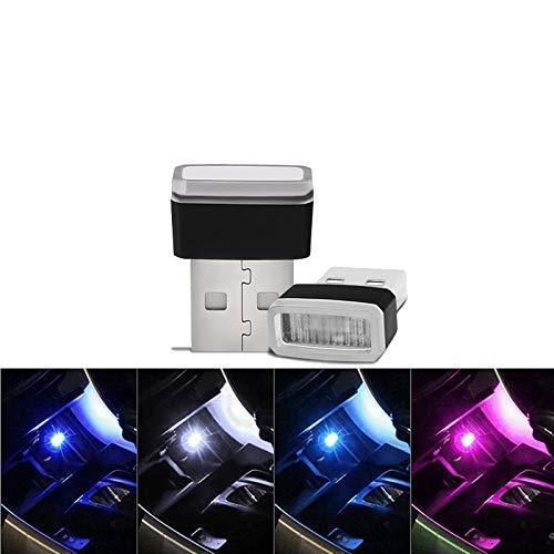 Minsezhi Luci a LED per auto interne senza fili,lampada lettura automobile portatile 8 colori,luce d'atmosfera ricaricabile USB,portatile di luci