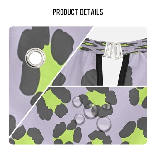 Capa profesional impermeable para corte de cabello verde leopardo miniatura 4