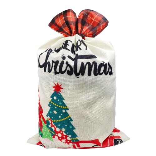 TAIYOU Weihnachtssäcke Weihnachtsmann Sack 35 x 50 cm Große...