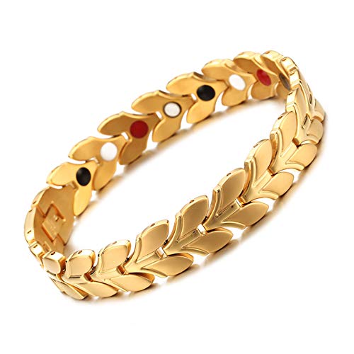 JHKJ Women's Magnetic Recovery Healing Bracelet - Arthritis Pain Relief & Carpal Tunnel Magnetic Bracelets - Adjustable with Sizing Tool