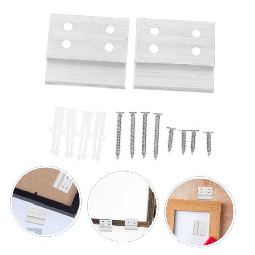 Image of Homoyoyo Aluminum French Cleat Brackets for Wall Strong and Versatile Picture Hanging Hardware