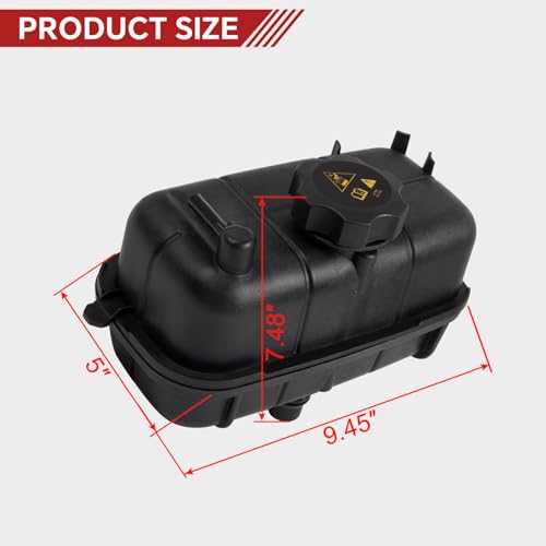 Image of 68364312AC Engine Coolant Reservoir Recovery Bottle Compatible with 2018-2026 Jeep Wrangler JL JLU 2.0 L4 Recovery Tank Replace 68364312AA 68364312AB