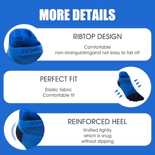 AONIJIE Toe Socks for Men and Women High Performance Athletic Running Five Finger Ankle Socks4