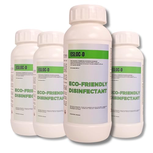 Image of Surface and Environment Disinfectant -3rd Gen QAC for Fumigation, Hospitals Equipment, Clinics, Eco Friendly Biodegradable (4 X 500 ML)