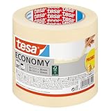 tesa Malerband ECONOMY - Vielseitiges Klebeband für Malerarbeiten ohne Lösungsmittel - Bis zu 4...