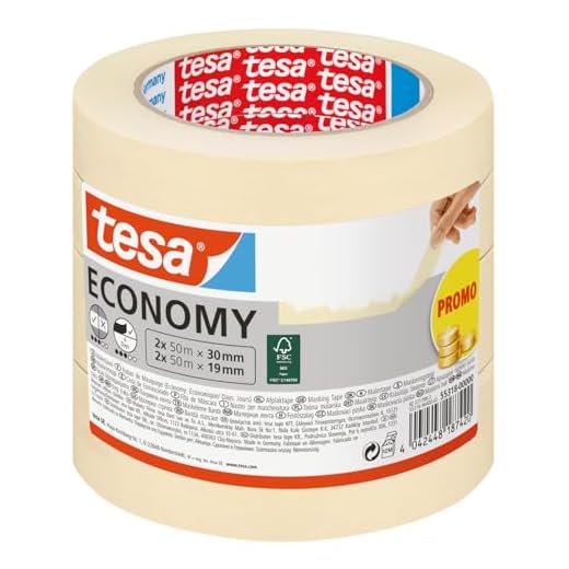 tesa Promo Sparpack Malerband Universal 2x 50m:19mm + 2x 50m: 30mm