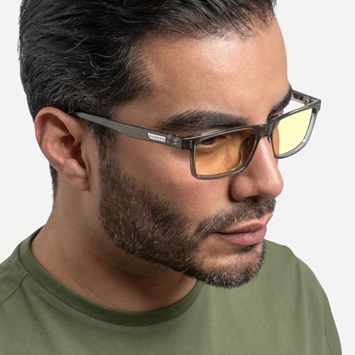 Gunnar Gafas para Videojuegos y Ordenador | Vertex, Color de Montura: Smoke, Tente de Lentes: Ámbar (Bloques 65% de Luz Azul y 100% de UV) | con filtro de Luz Azul | Lente Patentada - imagen 5