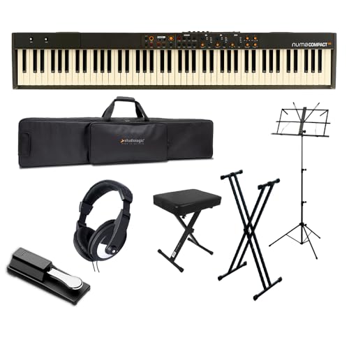 Studiologic Numa Compact SE 必需品セット + ケース + 椅子 スピーカー内蔵ステージキーボード スタジオロジック