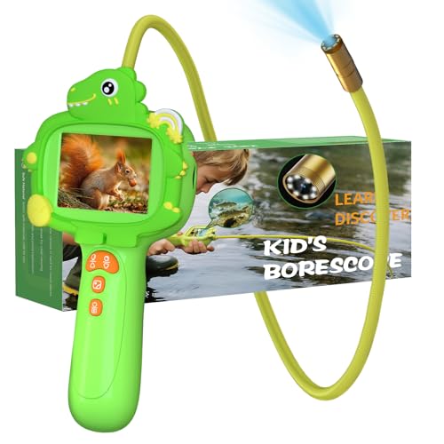 Kids Borescope Camera with Light: Kids Endoscope for Photo and Video - Science Kits STEM Toys Gift for Boys & Girls Ages 4-12 - Ideal for Outdoor...