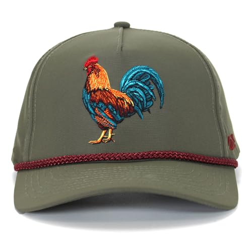 Image of Paramount Outdoors Rooster Trucker Hat Cock of the Walk Performance Stretch Snapback Baseball Cap for Men