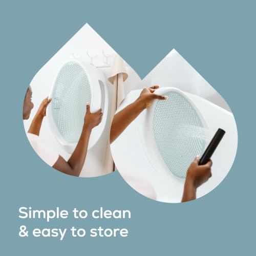 Image of Angelcare Baby Bath Support Bundle, Bath Rinser & Hooded Towel, Aqua | Soft-touch ergonomic bath support, gentle rinser, and hooded towel create a cozy newborn bath routine from birth to 6 months.