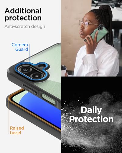 Image of Spigen Essential Sand Crystal | Samsung Galaxy M17e 5G /F70e 5G /A07 5G Case [Transparent] [Black Bumper] Galaxy M17e 5G /F70e 5G /A07 5G Back Cover | TPU+PC - Matte Black